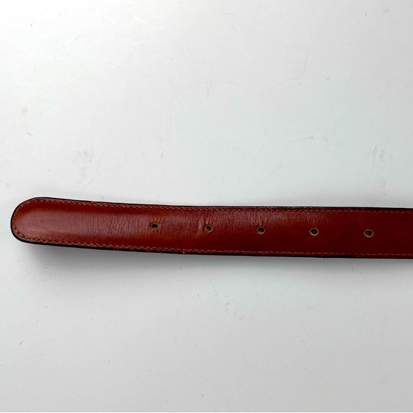 Coach 5700 Belt Burgundy Burnished Cowhide Solid Brass Buckle 38” 95cm - Picture 12 of 16